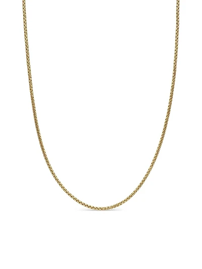 Box Chain Necklace 18K Rose Gold