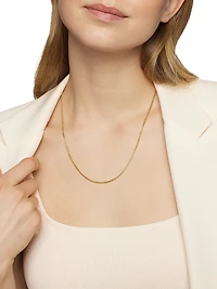 Box Chain Necklace 18K Rose Gold