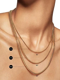 Box Chain Necklace 18K Rose Gold