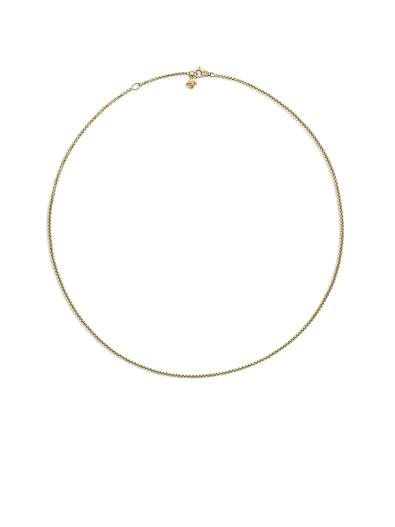 Box Chain Necklace 18K Rose Gold