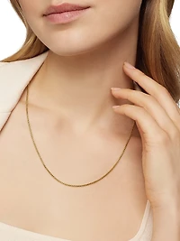 Box Chain Necklace 18K Rose Gold