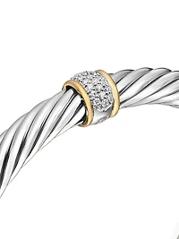 Classic Cable Station Bracelet in Sterling Silver