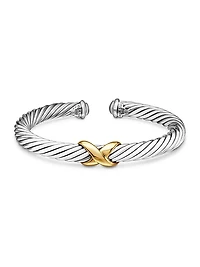 X Crossover Bracelet with 14K Yellow Gold
