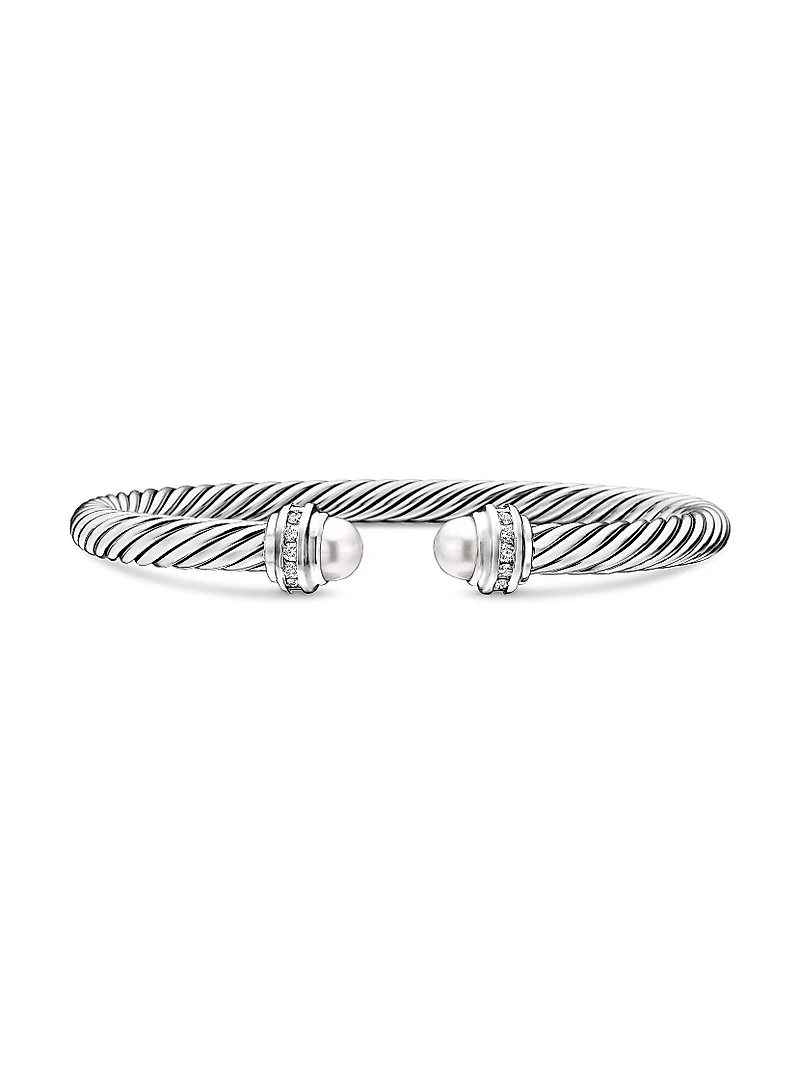 Cable Classics Bracelet With Pearls & Diamonds