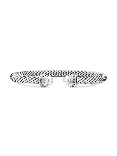 Cable Classics Bracelet With Pearls & Diamonds