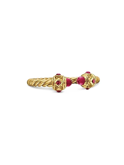 Renaissance Open Ring 18K Gold With Gemstones