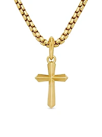 Cross Amulet in 18K Yellow Gold, 19mm