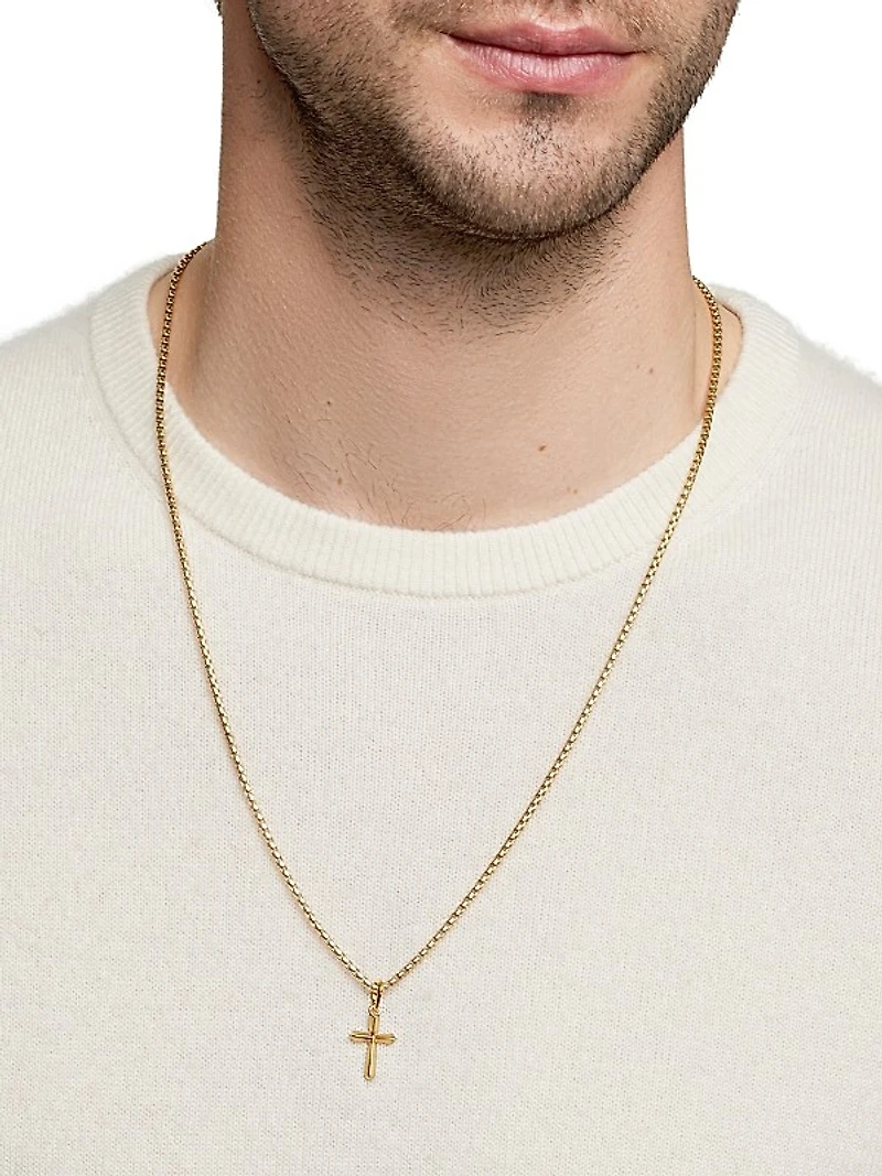 Cross Amulet in 18K Yellow Gold, 19mm