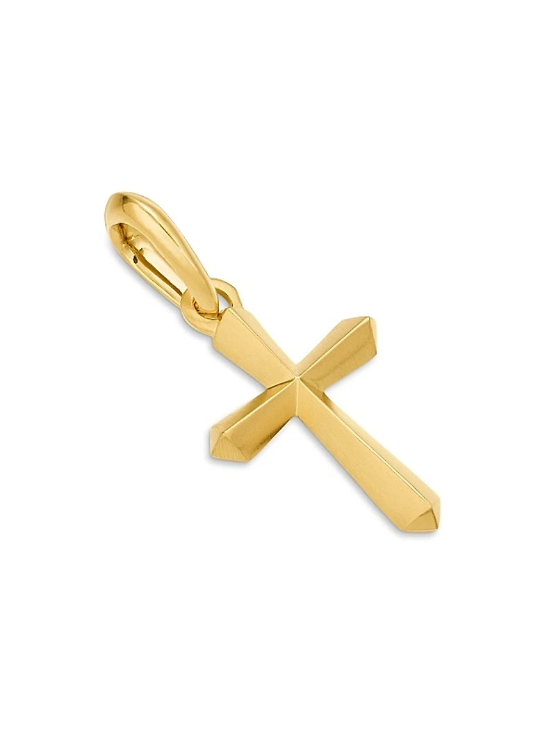 Cross Amulet in 18K Yellow Gold, 19mm