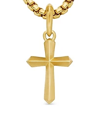 Cross Amulet in 18K Yellow Gold, 19mm