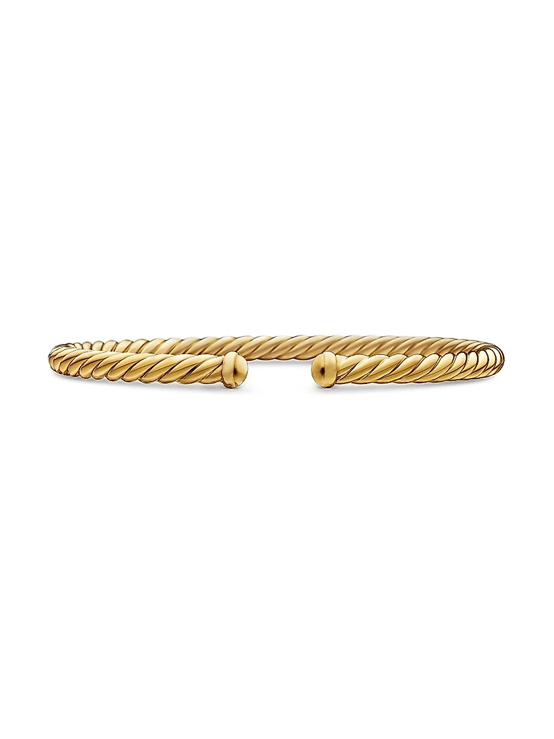 Cable Flex Bracelet 18K Yellow Gold, 4mm