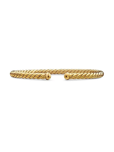 Cable Flex Bracelet 18K Yellow Gold, 4mm
