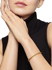 Cable Flex Bracelet 18K Yellow Gold, 4mm