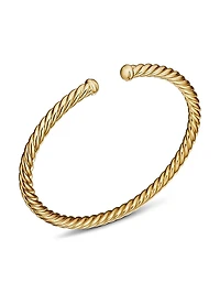 Cable Flex Bracelet 18K Yellow Gold, 4mm
