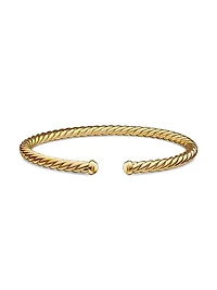 Cable Flex Bracelet 18K Yellow Gold, 4mm