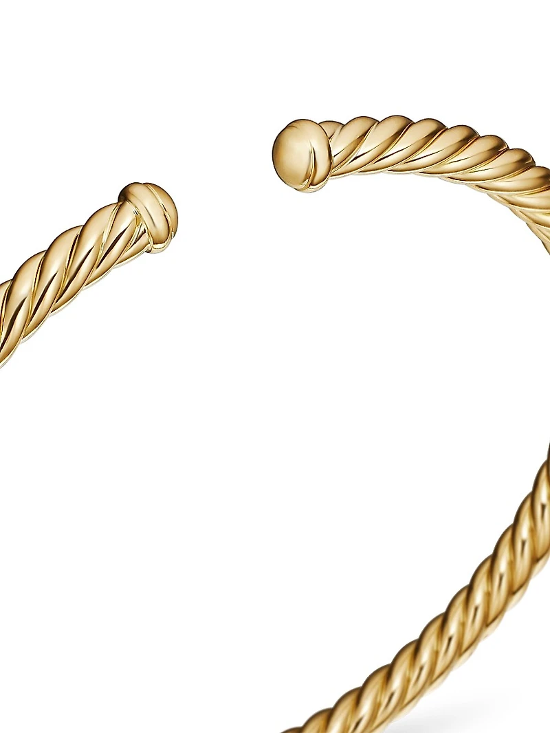 Cable Flex Bracelet 18K Yellow Gold, 4mm