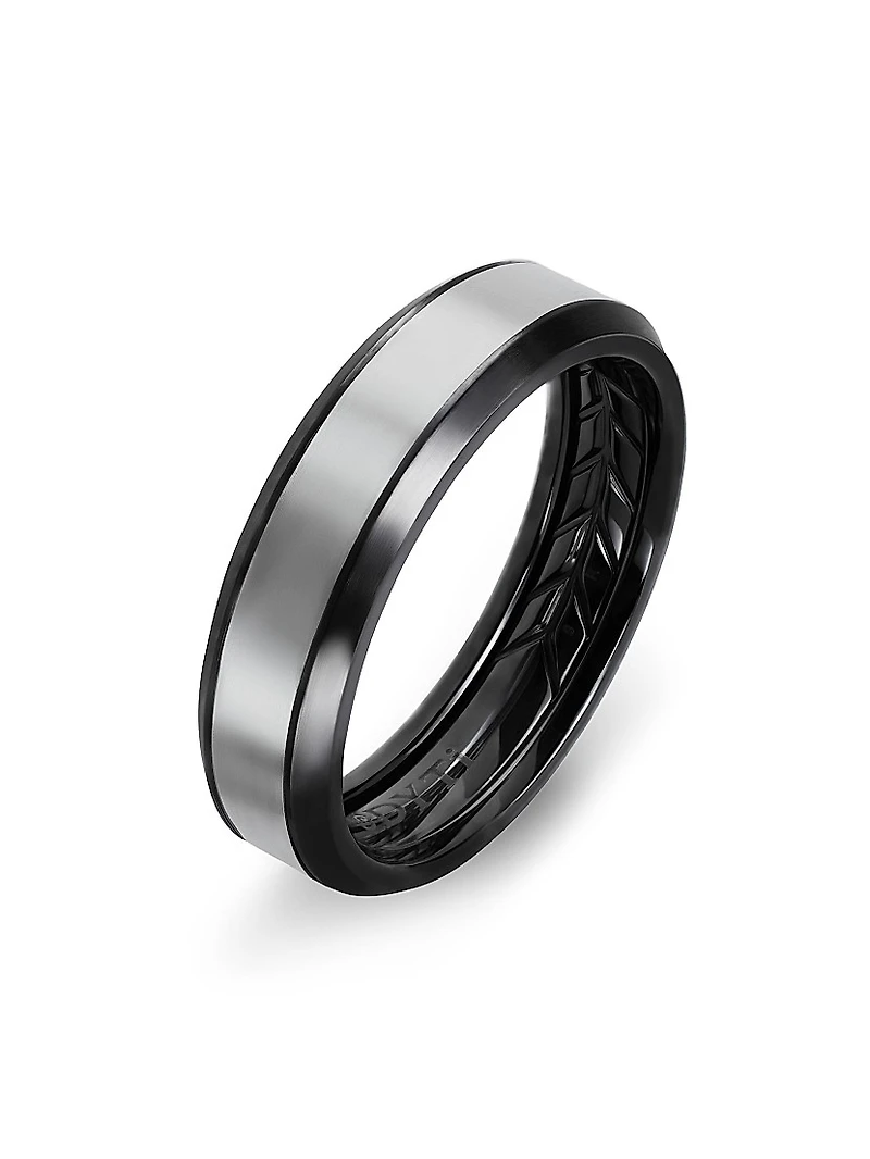 Titanium Beveled Band Ring
