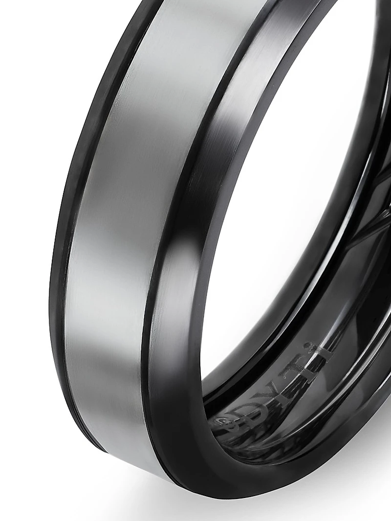Titanium Beveled Band Ring