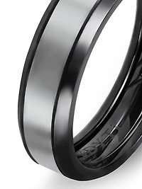 Titanium Beveled Band Ring