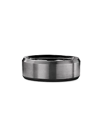 Streamline Beveled Band Ring Titanium, 8.5MM