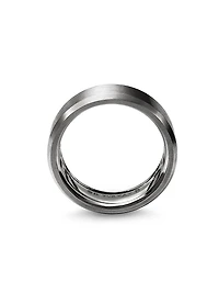 Streamline Beveled Band Ring Titanium, 8.5MM