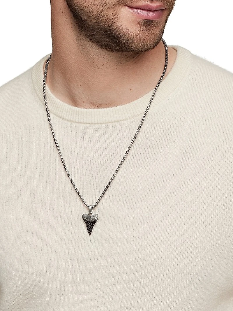 Shark Tooth Amulet in Sterling Silver