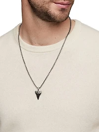 Shark Tooth Amulet in Sterling Silver