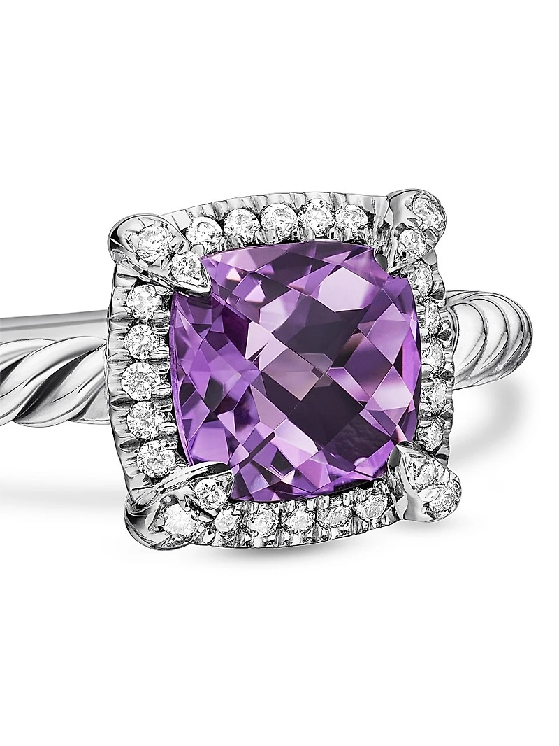 Petite Chatelaine® Pavé Bezel Ring with Diamonds