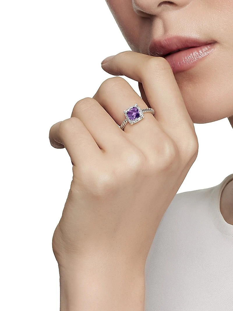 Petite Chatelaine® Pavé Bezel Ring with Diamonds