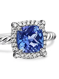 Petite Chatelaine Pavé Bezel Ring 18K White Gold