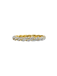 Paveflex Ring Eith Diamonds 18K Yellow Gold, 2.8MM