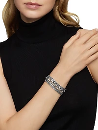 Multi Row Chain Bracelet Sterling Silver, 29mm