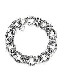 Oval Link Chain Bracelet Sterling Silver