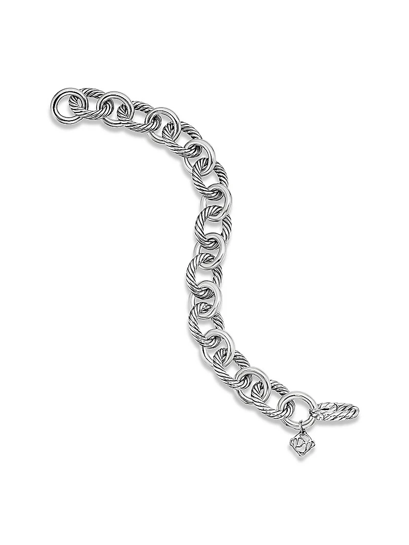Oval Link Chain Bracelet Sterling Silver