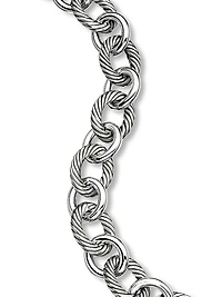 Oval Link Chain Bracelet Sterling Silver