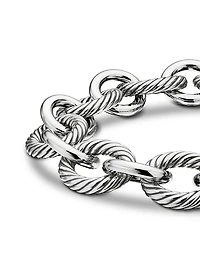 Oval Link Chain Bracelet Sterling Silver