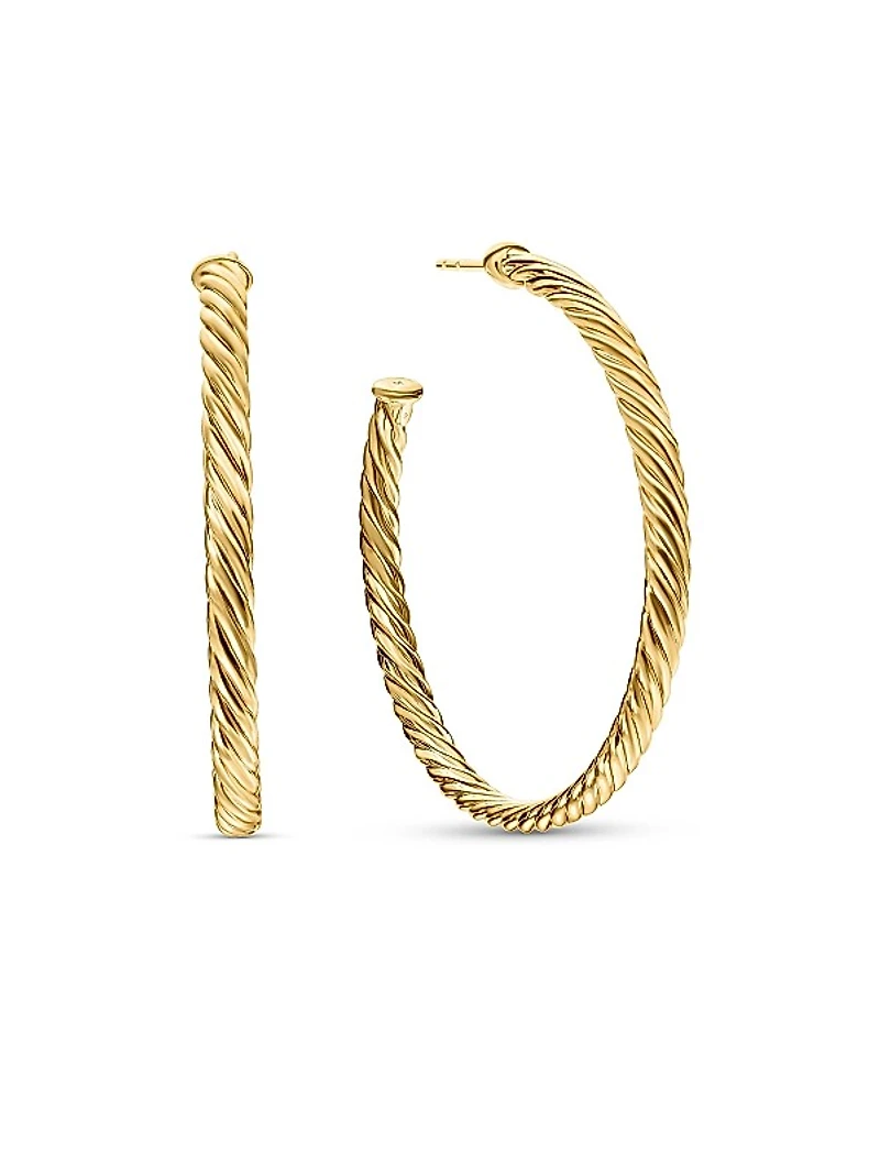 Cablespira Hoop Earrings in 18K Yellow Gold