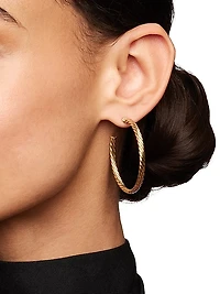 Cablespira Hoop Earrings in 18K Yellow Gold