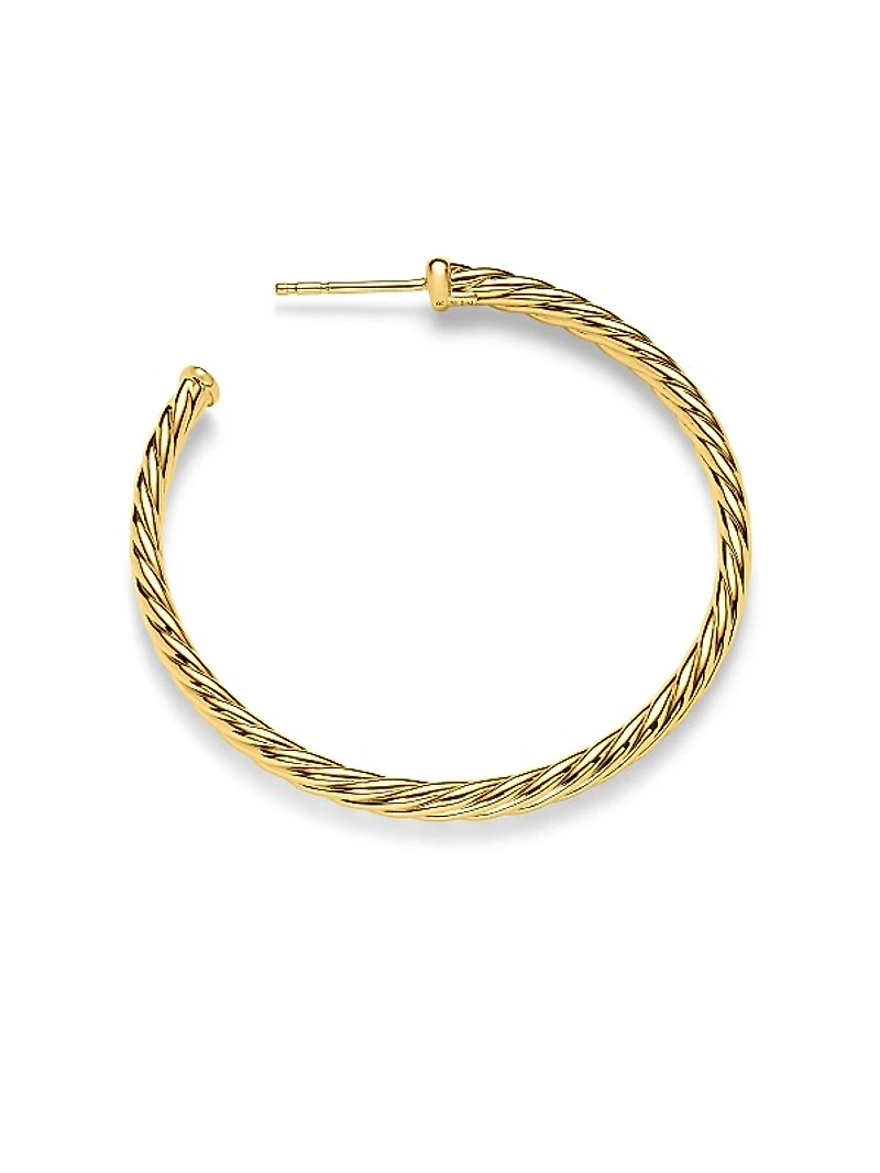 Cablespira Hoop Earrings in 18K Yellow Gold