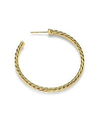 Cablespira Hoop Earrings in 18K Yellow Gold