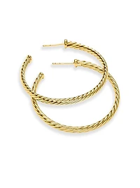 Cablespira Hoop Earrings in 18K Yellow Gold
