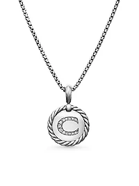 Initial Charm Necklace in Sterling Silver