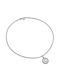 Initial Charm Necklace in Sterling Silver