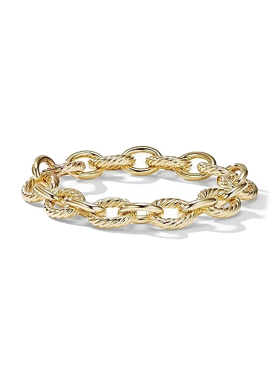 Oval Link Chain Bracelet 18K Yellow Gold