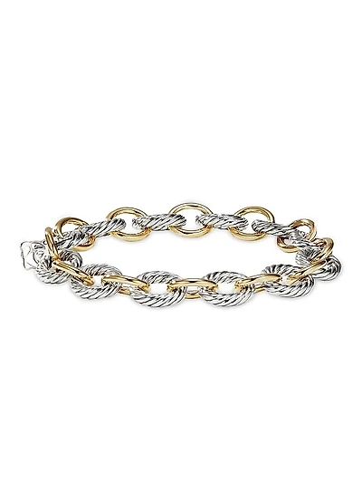 Oval Link Chain Bracelet in Sterling Silver