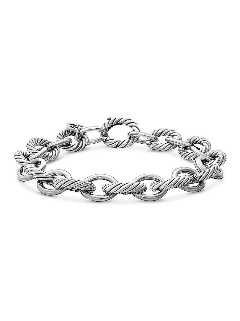 Oval Link Chain Bracelet Sterling Silver