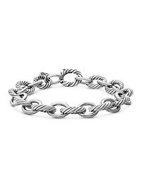 Oval Link Chain Bracelet Sterling Silver