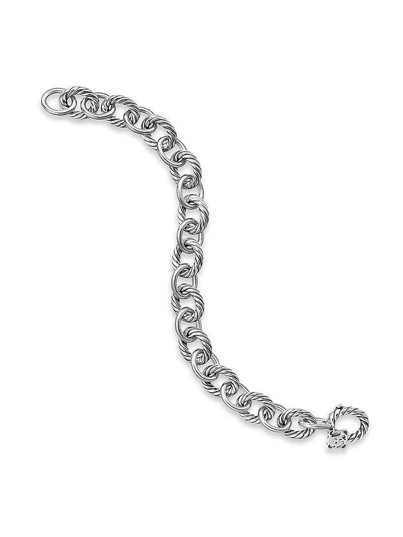 Oval Link Chain Bracelet Sterling Silver