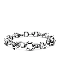Oval Link Chain Bracelet Sterling Silver