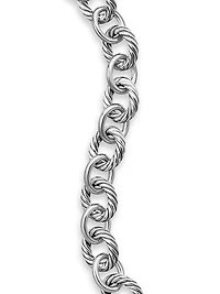 Oval Link Chain Bracelet Sterling Silver